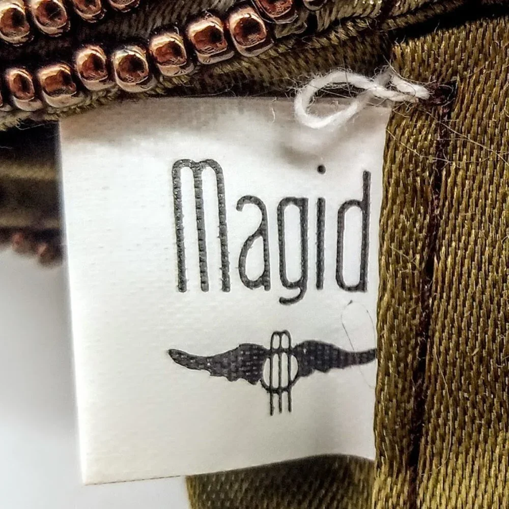 Vintage Magid Bronze Beaded Crossbody Bag